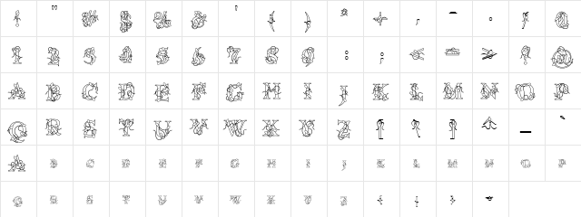PC Lights Regular  glyph index