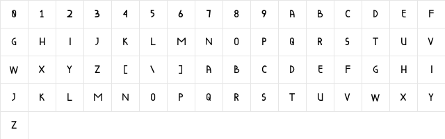 Zula Regular  glyph index