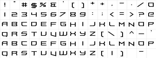 FoughtKnight UpperCut Regular  glyph index