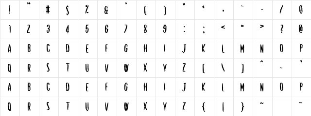 Shut Up and Love Me Regular  glyph index