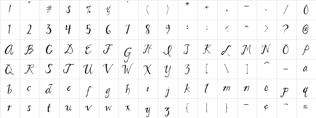 2Peas Miss Manners Regular  glyph index