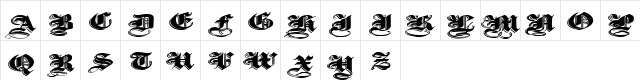 UltraBlack Initials Expanded Ultra  glyph index