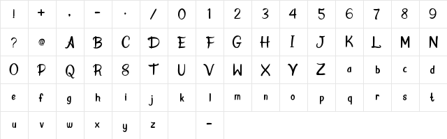 Donkey Stone Regular  glyph index