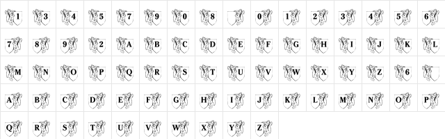LMS Family Crest Regular  glyph index