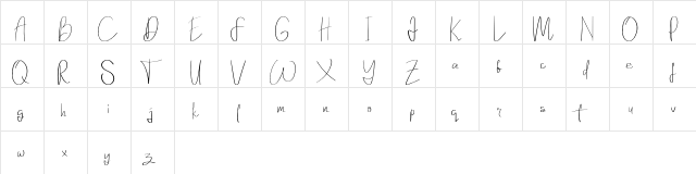 Elanor Regular  glyph index