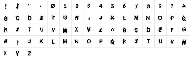 Password Regular  glyph index