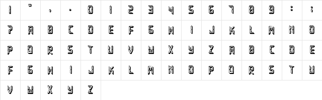 Fake Hope Regular  glyph index
