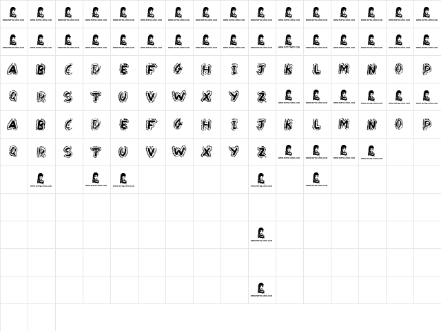 Yak Shamash Regular  glyph index