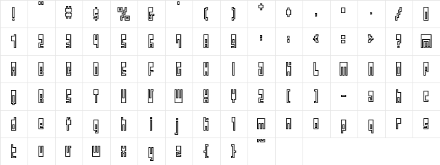 BM utopia A23  glyph index