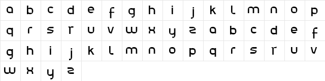 Julie01 Regular  glyph index