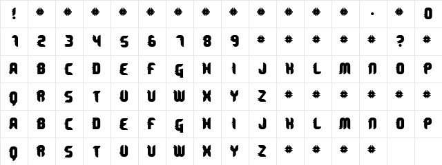 Neuronal Rust Regular  glyph index