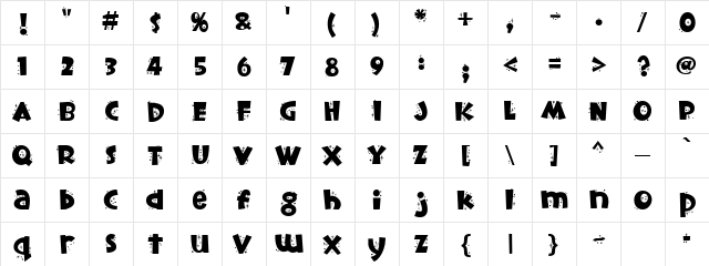 CK New Years Eve Regular  glyph index