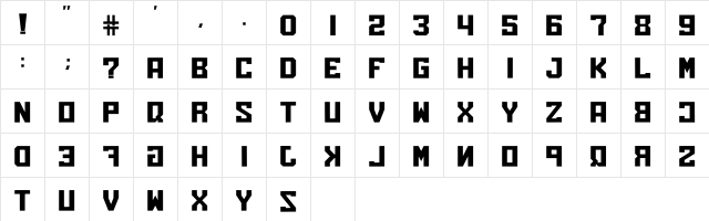 Omaewamo Regular  glyph index
