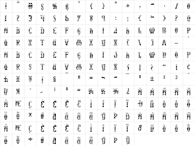 Xiphos Gradient Castle Gradient Castle  glyph index