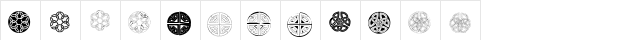 Celtic Circledings Regular  glyph index