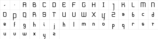 sharpedge Regular  glyph index