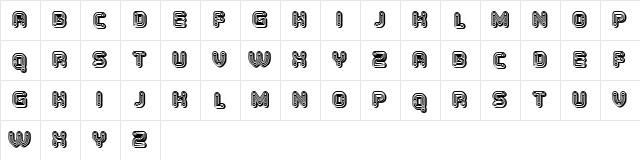 Kurven Regular  glyph index