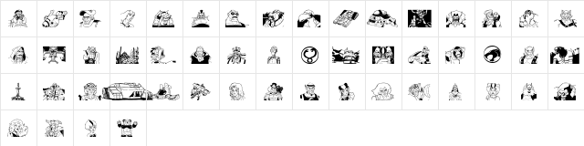 TcatsHo Regular  glyph index