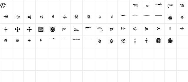WoodcutOrnamentsOneSSK Regular  glyph index