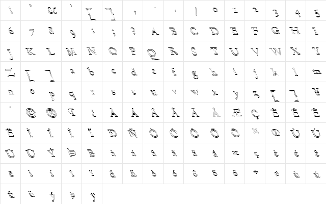 FZ ROMAN 17 HOLLOW LEFTY Normal  glyph index