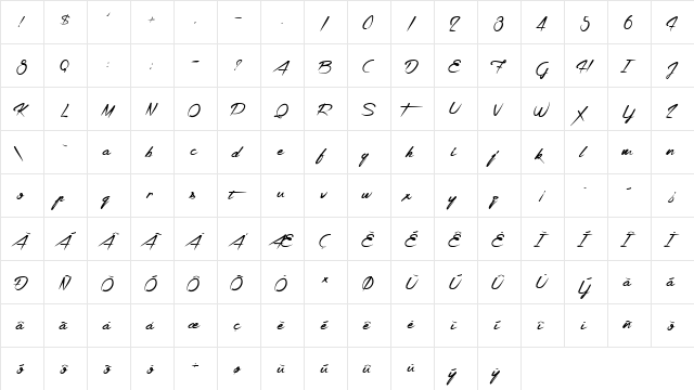 la Compagnie des Ombres Regular  glyph index