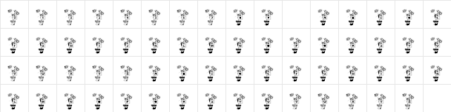 101! Pot O' Daisies Regular  glyph index