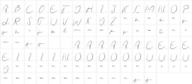 No Offense Demo Regular  glyph index