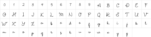 Petunia Regular  glyph index