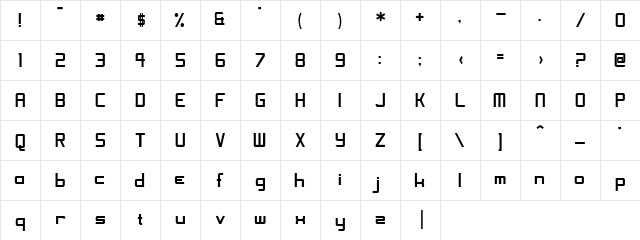 ShoomVertical Normal  glyph index