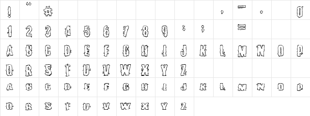 Left Over Regular  glyph index