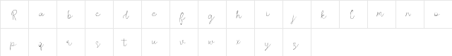 Rosse DEMO Regular  glyph index