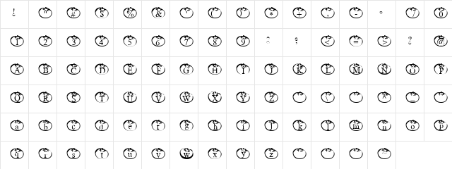 Tomate Normal  glyph index