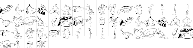 DT No Mickey D Regular  glyph index