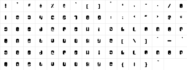 Rex Regular  glyph index