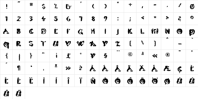 Littles Regular  glyph index