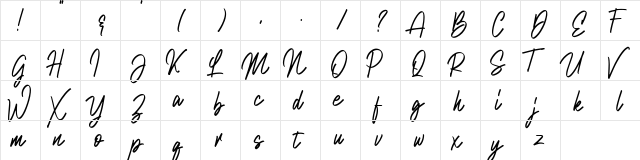 Natalia Rosaline Demo Regular  glyph index