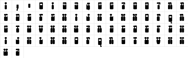 Discomobile 1972 High  glyph index