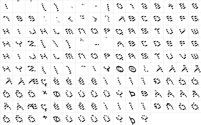 FZ JAZZY 6 STRIPED LEFTY Normal  glyph index