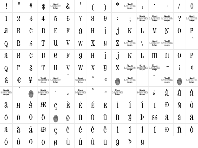 Pharmacy Regular  glyph index