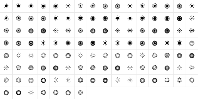 Nikkoo02 Regular  glyph index