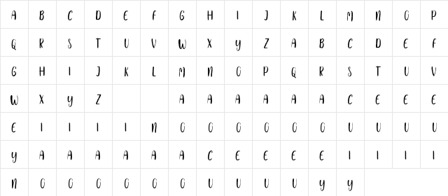 Right Attitude Demo Sans Regular  glyph index