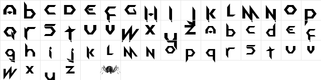 EQUINOX Regular  glyph index