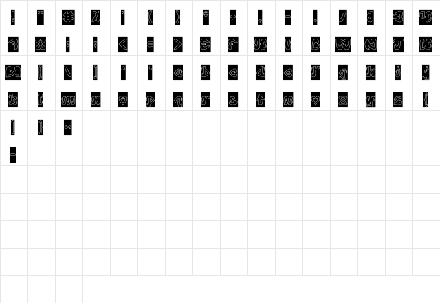 Eternal Love-Hollow-inverse Regular  glyph index