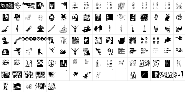 TestRoom Regular  glyph index