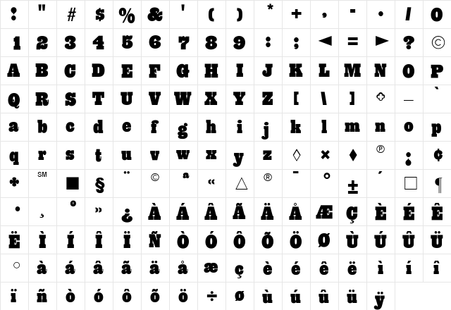 CgBehemothSeCd Medium  glyph index