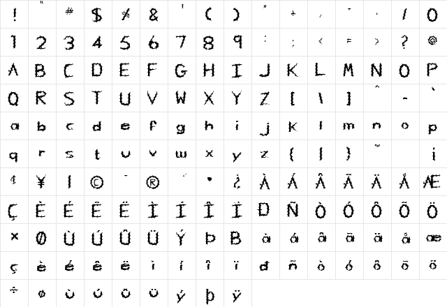 FZ HAND 5 SPIKED Normal  glyph index