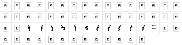 Lil Gent Regular  glyph index