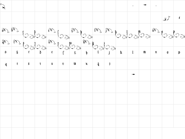 KingjolA Regular  glyph index