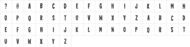 Jealous Mint DEMO Regular  glyph index