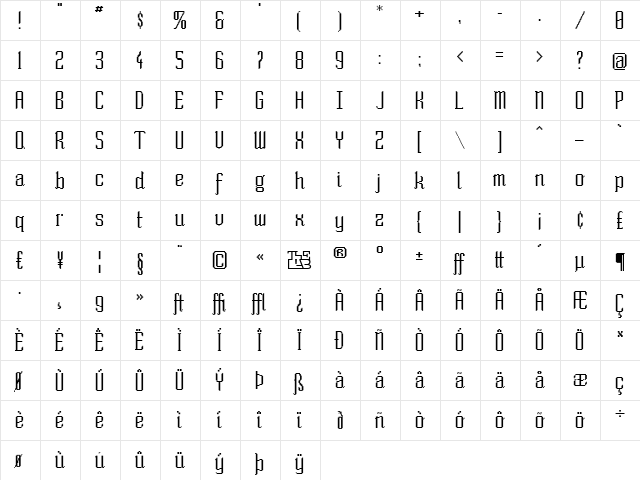 So Extended Regular  glyph index